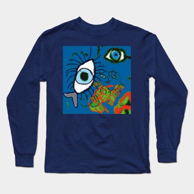 Odysseus - Abstract Art Long Sleeve T-Shirt by Exile Kings 